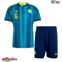Camiseta Colombia Richard Rios #6 Visitante Equipación para niños Mundial 2026 manga corta (+ pantalones cortos)